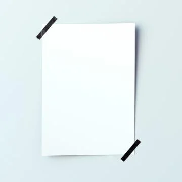 Piece of paper attached to the wall 스톡 일러스트