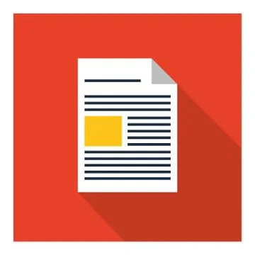 Piece of Paper icon. Document design. Vector graphic Stock Illustration