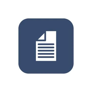 A piece of paper icon. Flat design Stock Illustration