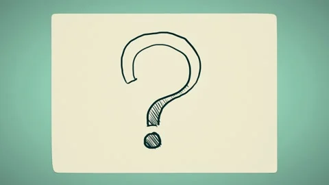 A piece of paper with a question mark on it curls into a ball and disappears. Video stock 182391740