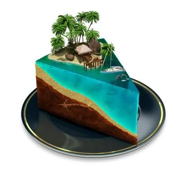 Piece of paradise Stock Illustration