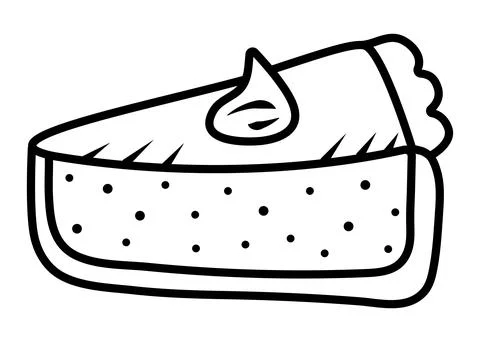 Piece of pie, cake slice Stock Illustration