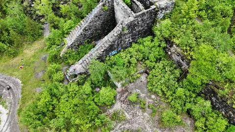Piece by Piece - Split Rock Quarry - Syracuse, NY 스톡 사진