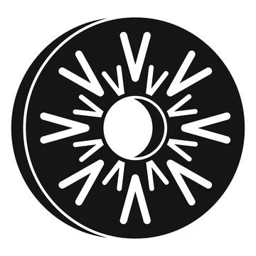 Piece pineapple icon, simple style Illustrazione stock