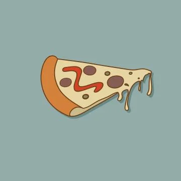 Piece of pizza Stockillustratie