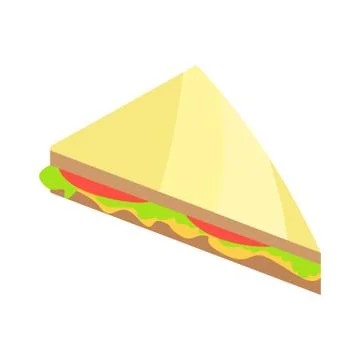 Piece of Pizza Vector Illustration Isolated White Stock Illustration