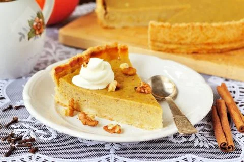 A Piece of Pumpkin Pie Stock Photos