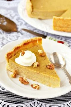 A Piece of Pumpkin Pie Stock Photos