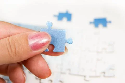 Piece of puzzle Stock Photos