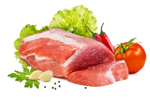 Piece of raw meat Stock Photos