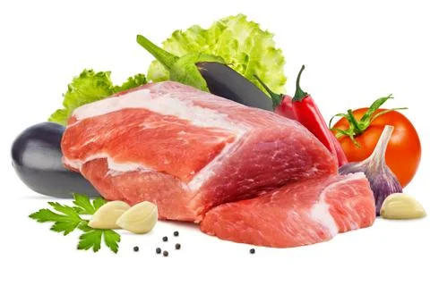 Piece of raw meat Stock Photos