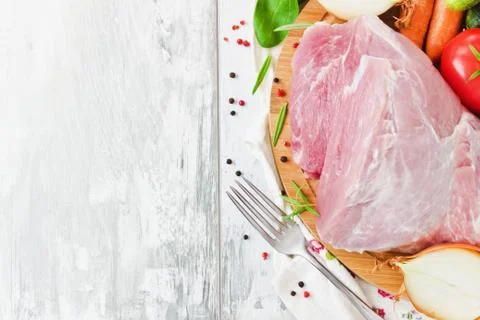 Piece of raw meat Stock Photos