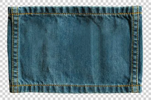 A piece of rectangular Denim cloth Stockfoto's