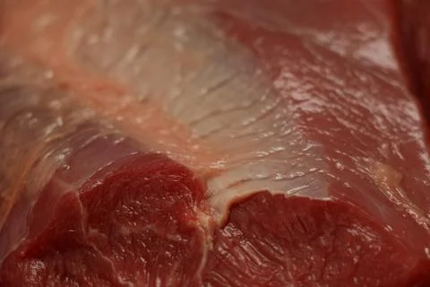 Piece red beef in close up Stock Photos