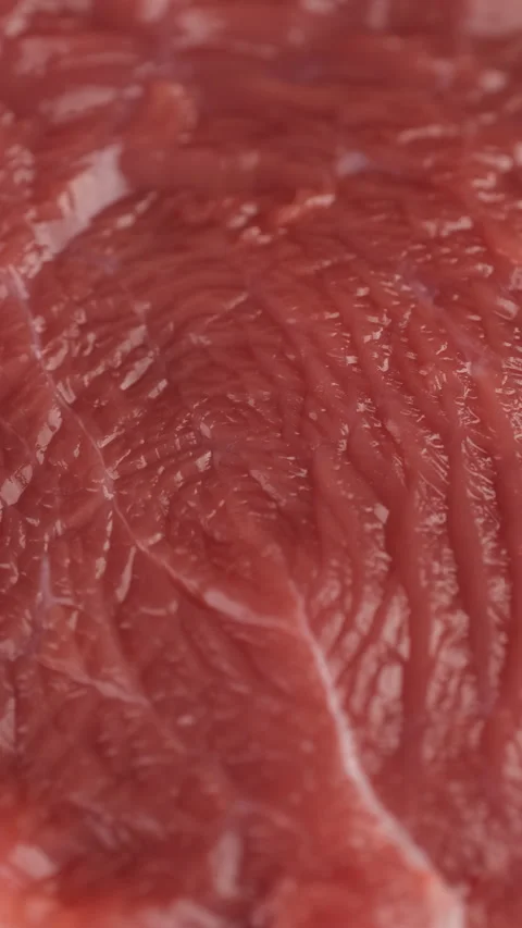 Piece red meat macro, slider shot Stock-Footage 297675259