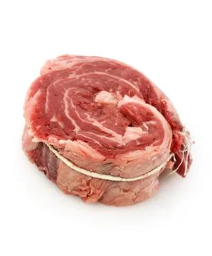 Piece of red raw meat steak Stock Photos