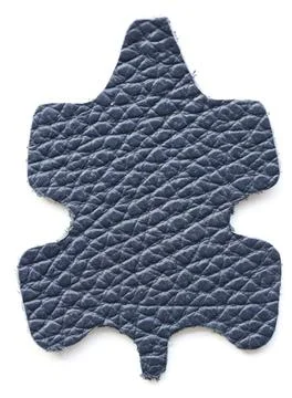 Piece of rough gray leather patch closeup Stock Photos