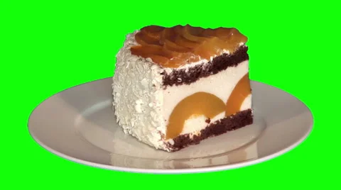 Piece of souffle cake on plate Stock Footage 47597128