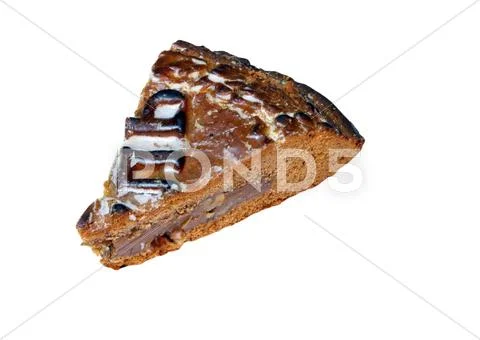 Piece of spice cake Stock Photos