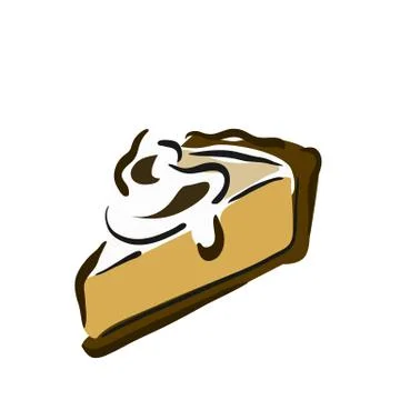 A piece of sponge cake Stock Illustration