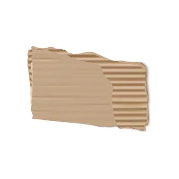 Piece of torn cardboard, vector ripped corrugated brown paper fragment, empty Illustrazione stock