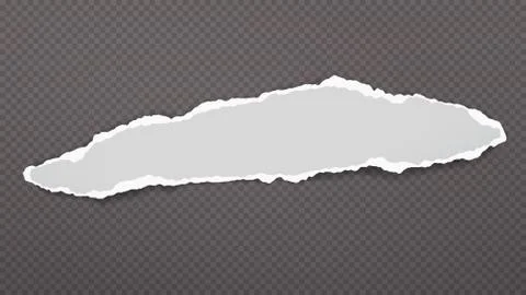 Piece of torn white paper is on dark squared background for text, advertising or Stock Illustration