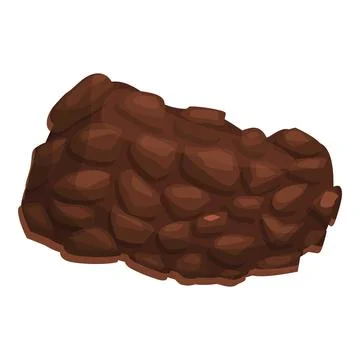 Piece truffle icon cartoon vector. Mushroom fungus 스톡 일러스트