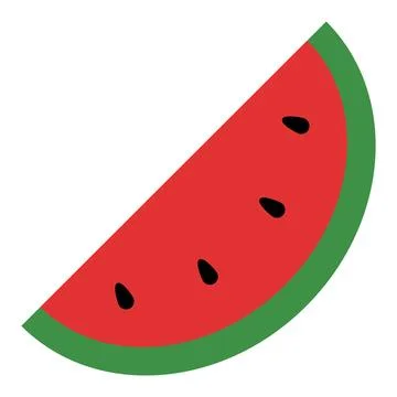 Piece of watermelon flat icon Stockillustratie