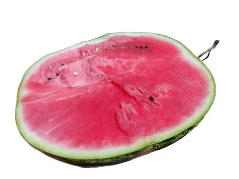 Piece of watermelon on a white background Stock Photos