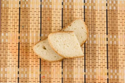 A piece of white bread Stock Photos