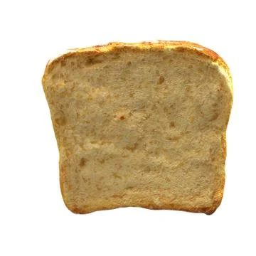 A piece of white bread on a white background. Isolate. Stock Illustration