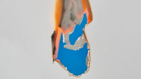 Piece of white paper burning Stock Footage 100894027