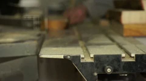 Piece of wood in a process of cutting. Video stock 68083363