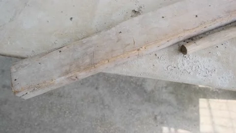 Piece of wood on the table Stock Footage 152966153