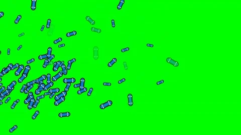 Pieces Animated with Puzzle on Chroma Key for Compositing Video stock 337397759