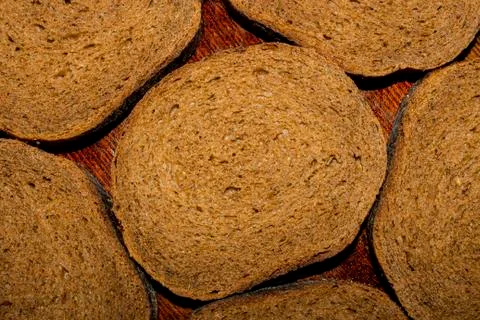 Pieces of bread Stock Photos