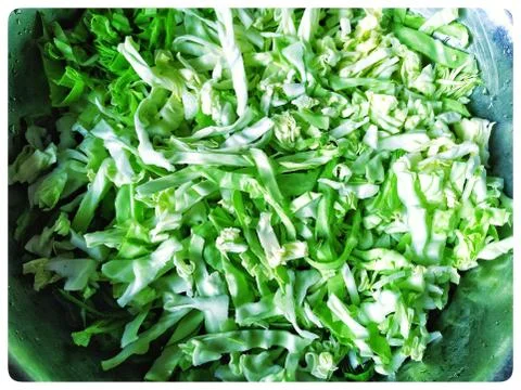 Pieces of cabbage, ready to cook Stock Photos
