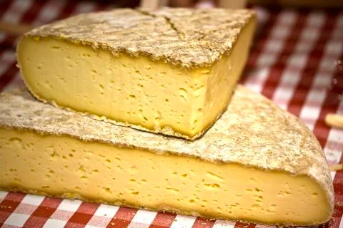 Pieces of cheese Stock Photos