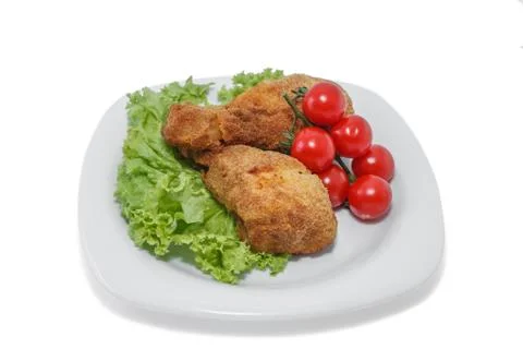 Pieces of chicken. 库存照片