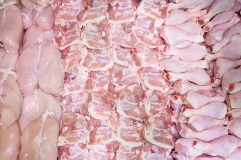 Pieces of chicken Foto stock