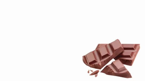 Pieces of chocolate Stock Footage 8574352