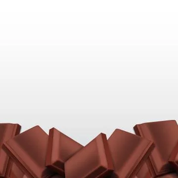 Pieces of chocolate Stock Illustration