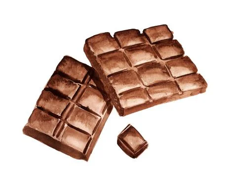 Pieces of chocolate Stock Illustration