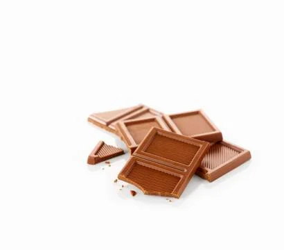 Pieces of chocolate Stock Photos