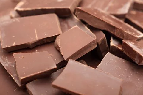 Pieces of chocolate Stock Photos