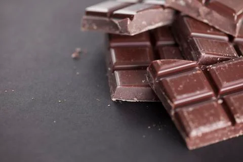 Pieces of chocolate Stock Photos