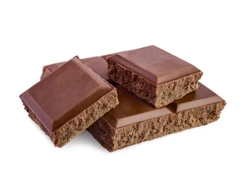 Pieces of chocolate Stock Photos