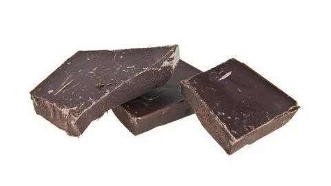 Pieces of chocolate Stock Photos