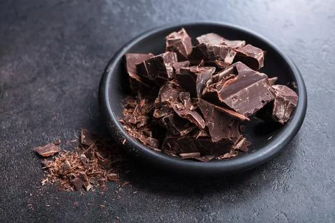 Pieces of chocolate Stock Photos