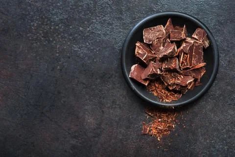 Pieces of chocolate Stock Photos